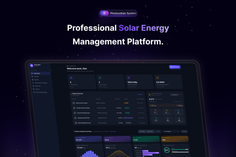 Photovoltaic Solar Energy Management Platform